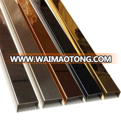 Inside Corner Metal Stainless Steel Tile Trim,wall corner guard,stainless steel U channel