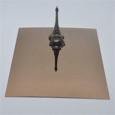 Rose Gold Mirror Finish 304 Stainless Steel Decorative Sheet Supplier