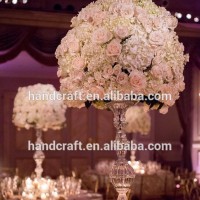 wholesale wedding pastic artificial flower arrangements in vase or pillar