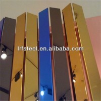 Decorative wall covering sheets stainless steel