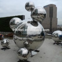 Custom Stainless Steel Ball Outdoor Sculpture For Shopping Mall