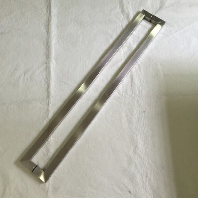 China Manufacturer Luxury Custom Length Brush Finish Stainless Steel Square Door Pull with Anti-Finger Print