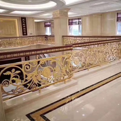 Indoor Metal Stairs Railing Aluminum Handrail Stainless Steel Decorative Guardrail